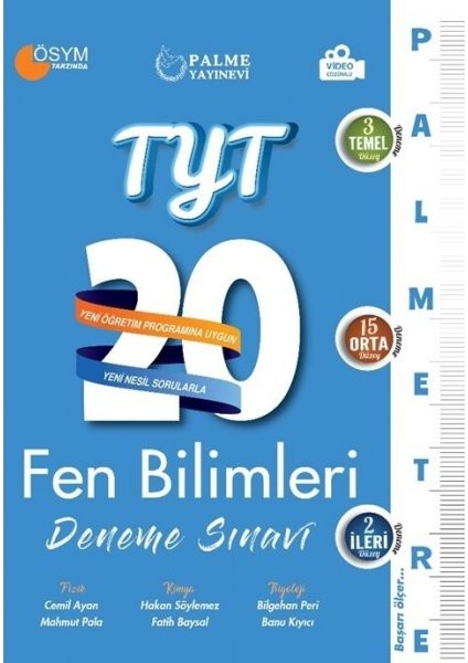 TYT Fen Bilimleritre Serisi 20 Deneme Video Çözümlü