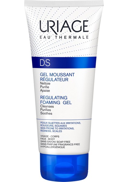 Uriage D.S. Cleansing Gel 150ml - Kızarıklık ve Pullanma Eğilimli Ciltler İçin Temizleme Jeli