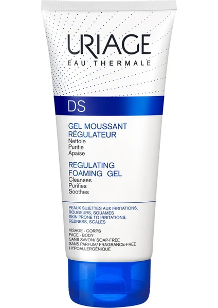 Uriage D.S. Cleansing Gel 150ml - Kızarıklık ve Pullanma Eğilimli Ciltler İçin Temizleme Jeli