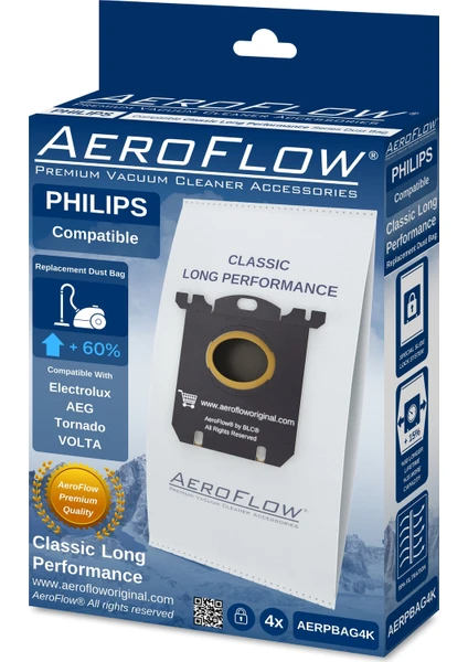 Aeroflow Philips S - Bag Classic Long Performance Toz Torbası