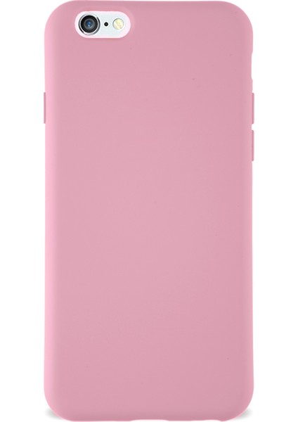 Apple iPhone 6s Kılıf Altı Kapalı Içi Kadife Lansman Silikon Arka Kapak - Pembe