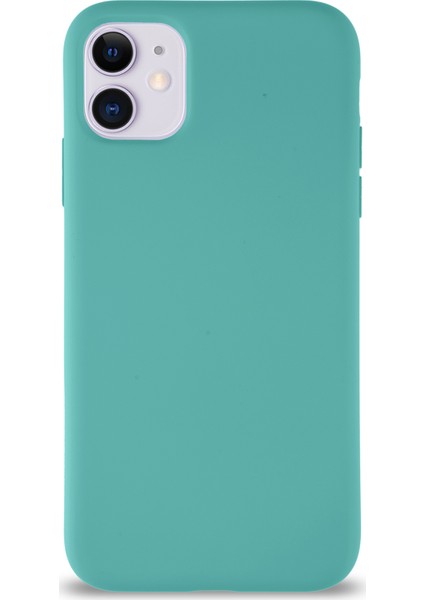 Apple iPhone 11 Kılıf Altı Kapalı Içi Kadife Lansman Silikon Arka Kapak - Turkuaz