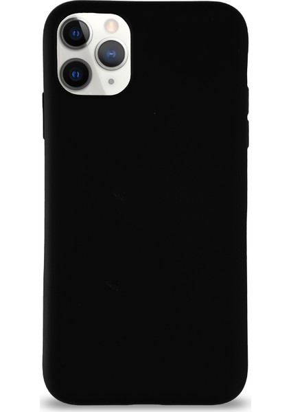 Apple iPhone 11 Pro Kılıf Altı Kapalı Içi Kadife Lansman Silikon Arka Kapak - Siyah