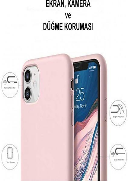 Apple iPhone 11 Pro Kılıf Altı Kapalı Içi Kadife Lansman Silikon Arka Kapak - Siyah