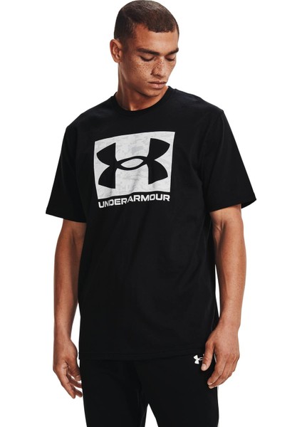 Ua Abc Camo Boxed Logo Ss Siyah Erkek T-Shirt 1361673-001