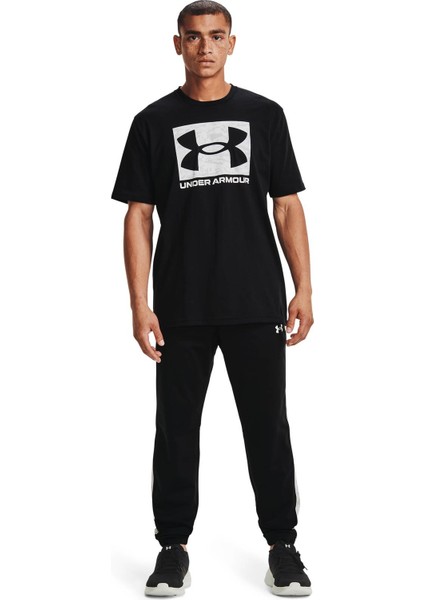 Ua Abc Camo Boxed Logo Ss Siyah Erkek T-Shirt 1361673-001