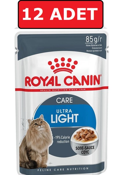 Light Weight Care Gravy Adult 85 gr x 12 Adet Yaş Kedi Maması Pounç