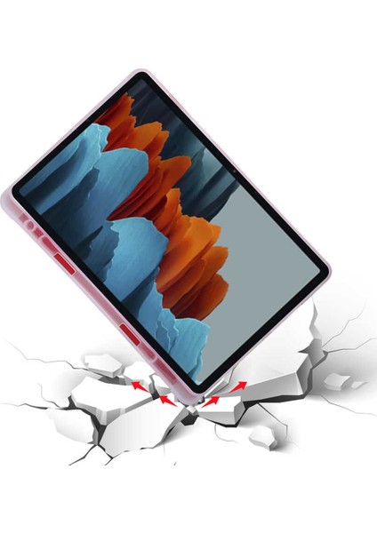 Apple iPad 9.7" 5. 6. Nesil 2017 2018 Kılıf Premium Kalemlikli Standlı Katlanabilir Kılıf Kalem Bölmeli Yumuşak Lux Kapak Tri Folding