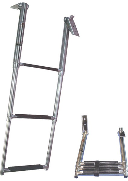 Teleskopik Merdiven, Krom,3 Bas., 290 x 850MM