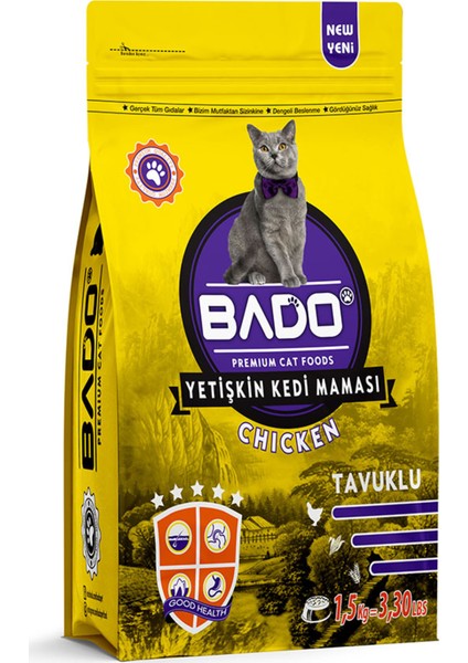 Yetişkin Kedi Maması Tavuk Etli 1,5 Kg.