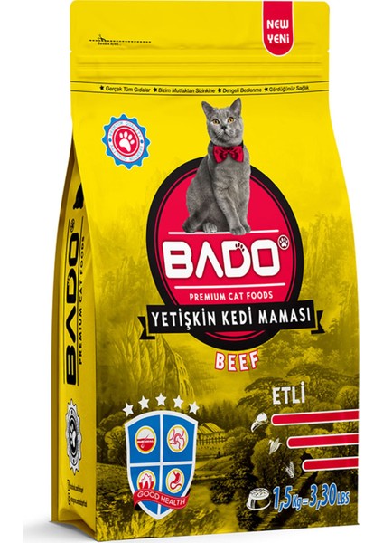 Yetişkin Kedi Maması Etli 1,5 Kg.