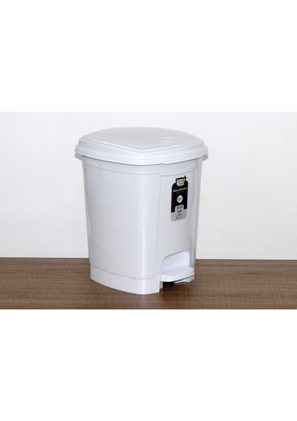 Polytime Pedallı Basmalı İç Kovalı Ofis, Banyo, Mutfak Plastik Çöp Kutusu Kovası - 52 Litre - Beyaz - 57x40x40 Cm.