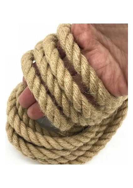 Jüt Halat 16 mm Ip Kendir Urgan Açık Kahve 3 Metre