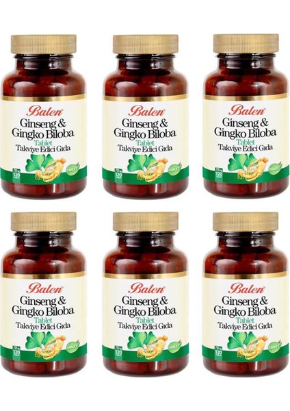 Ginseng & Ginkgo Biloba 6X720 Mg 120 Tablet