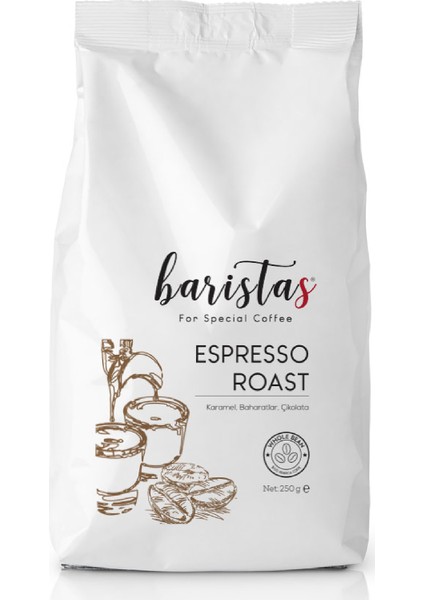 Espresso Roast 250 gr %100 Arabica Çekirdek Kahve
