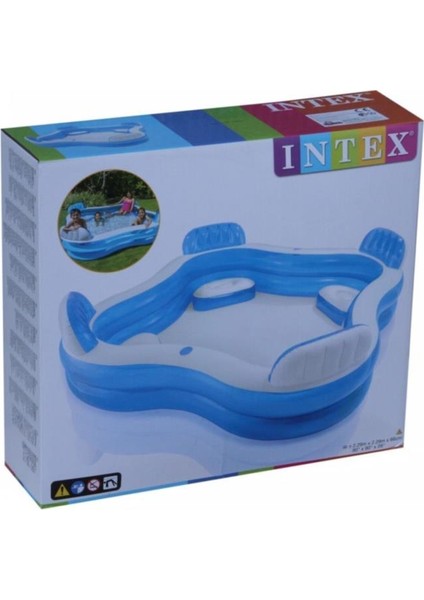 Intex Koltuklu Aile Havuzu 229X229X66 cm Şişme Havuz