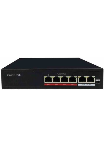 Uranıum POE-4002 4 Port 78WATT 4-Port Poe + 2 Uplınk RJ45