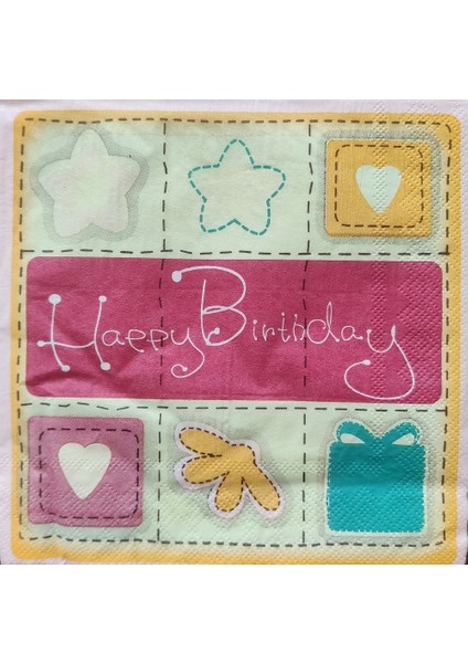 Happy Birthday Doğum Günü Peçetesi 14 Adet