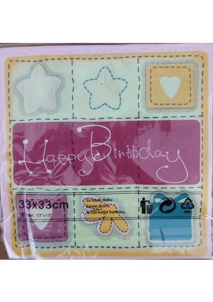 Happy Birthday Doğum Günü Peçetesi 14 Adet