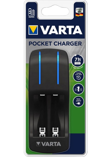 Pocket 4lü Şarj Cihazı + 8*800 Mah Aaa Şarj Edilebilir Pil