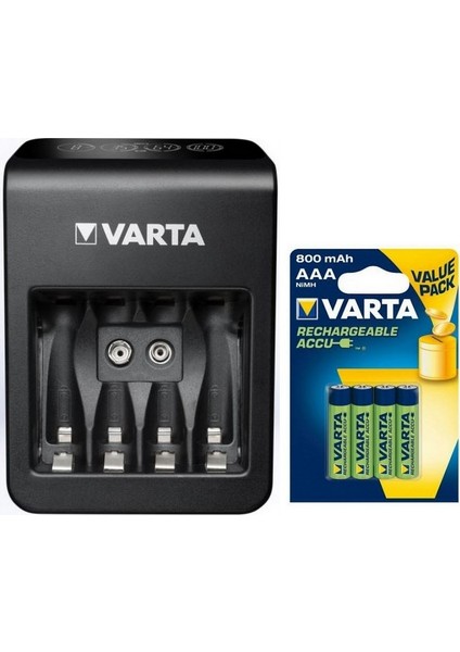 LCD Plug+ Plus Şarj Cihazı + 4*800 Mah Aaa Şarjlı Pil