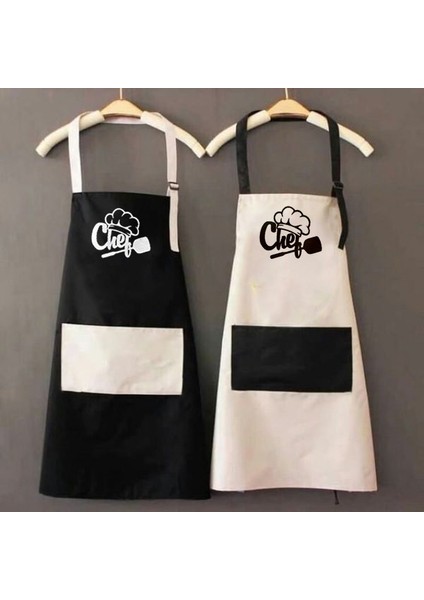 Kadın ve Erkek Eşli Nakış Işlemeli Sevgili Kombin Mutfak Önlüğü Chef Önlük