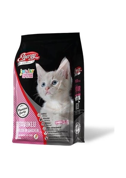 Cat Food Energy® Tavuklu Yavru Kedi Maması - 1 kg