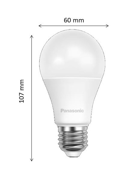 8,5W LED Ampul E-27 Kalın Duylu Beyaz Işık 10 Adet