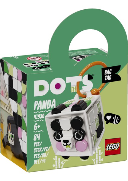 ® DOTS Panda Çanta Süsü 41930 - Çocuklar için Kendin Yap Dekoratif Aksesuar Yapım Seti (84 Parça)