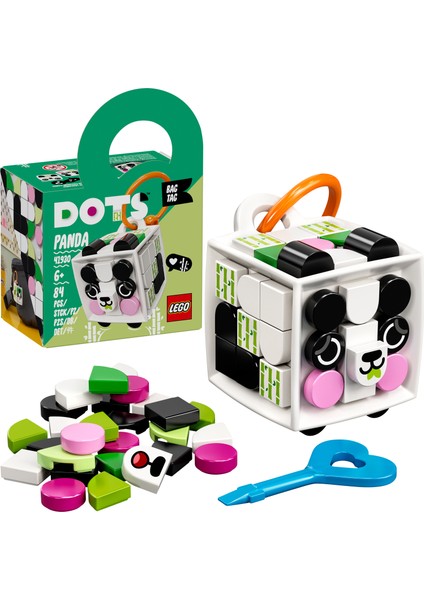 ® DOTS Panda Çanta Süsü 41930 - Çocuklar için Kendin Yap Dekoratif Aksesuar Yapım Seti (84 Parça)