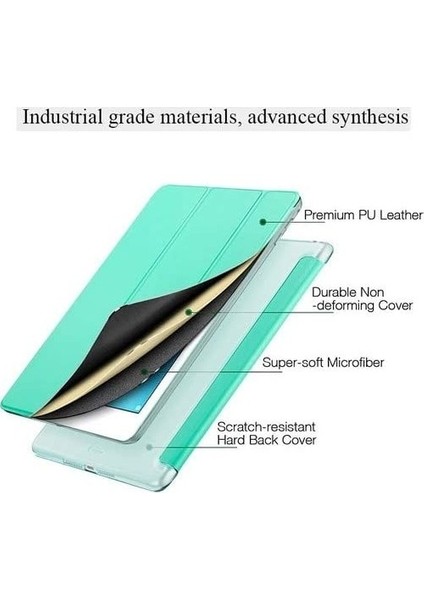 Samsung Galaxy Tab P610 P615 P617 10.4 Inç Yatay Standlı Uyku Modlu Smart Case Pembe
