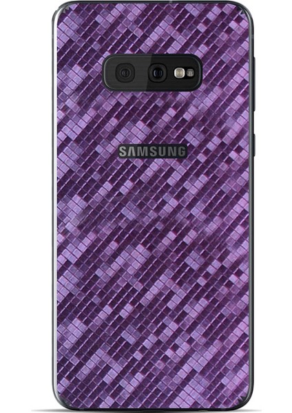 Ipg Samsung Galaxy S10E Dekoratif Arka Koruma Sticker  Mor Mavi Bukalemun