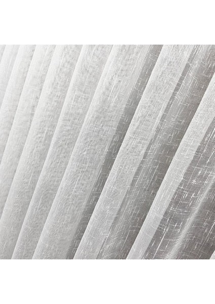VP500 Beyaz 300 x 260 cm 1/2,5 Pile Naturel Keten Tül Perde