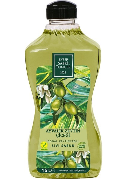 Ayvalık Zeytin Çiçeği Doğal Zeytinyağlı Sıvı Sabun 1.5 Lt