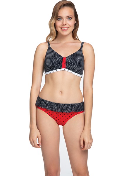 Kırmızı 20205MM Fırfırlı Bikini Alt-Kır