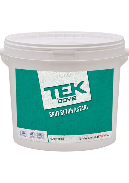 Tek Boya Brüt Beton Astarı 12 Kg- Yeşil