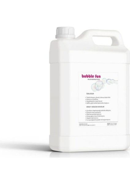 - Baloncuk Makinası Likiti (5 Litre)