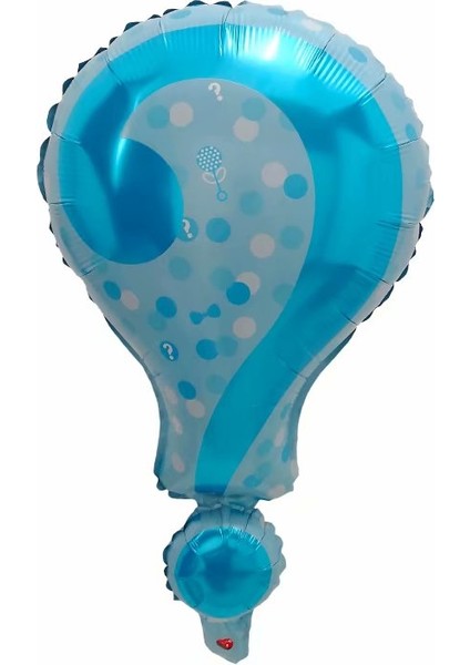 Folyo Balon Cinsiyet Partisi Soru Işareti Mavi 40CM x 70CM