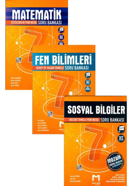 7. Sınıf Matematik + Fen Bilimleri + Sosyal Bilgiler Soru Bankası Seti 2021