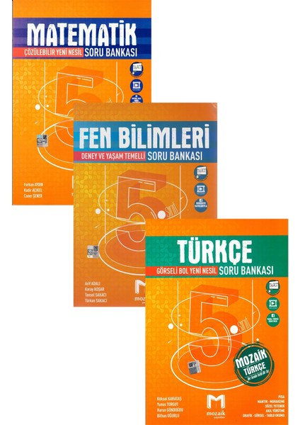5. Sınıf Matematik + Fen Bilimleri + Türkçe Soru Bankası Seti 2021