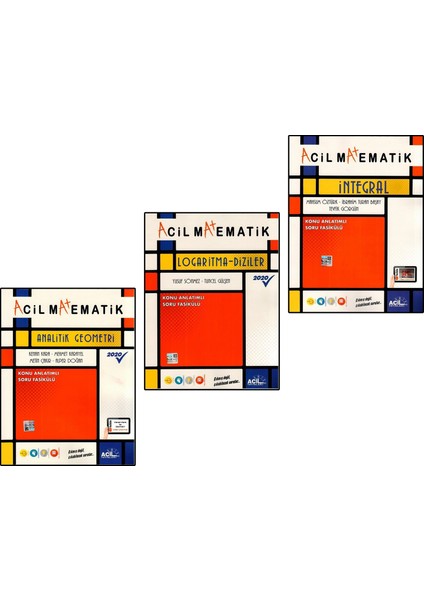 Matematik İntegral + Analitik Geometri + Logaritma Diziler 3'lü Set Yeni 2020