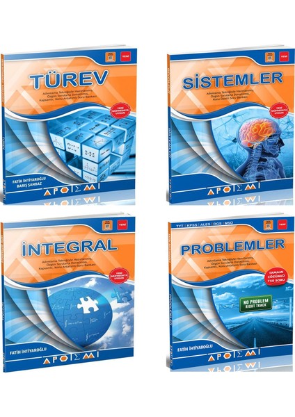 Türev + Integral + Sistemler + Problemler 4'Lü Set