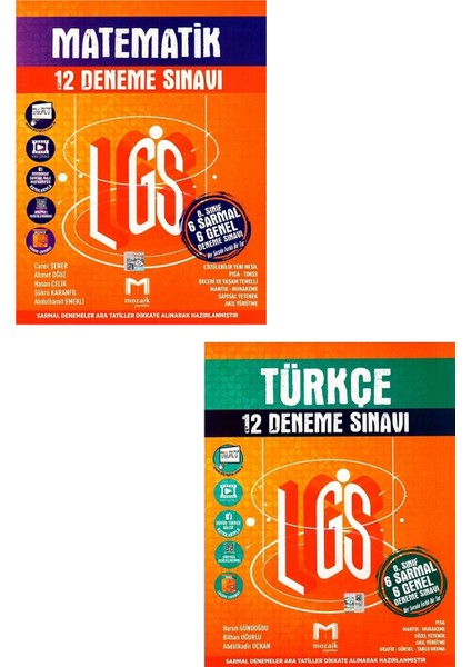 8. Sınıf LGS Matematik 12 'Li + LGS Türkçe 12 'Li Deneme Sınavı