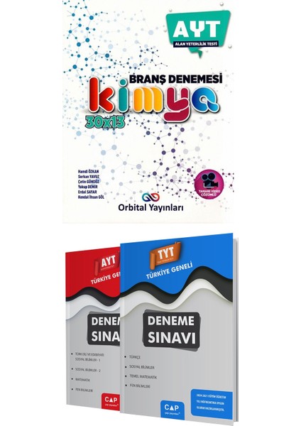 AYT Kimya 30X13 Branş Denemeleri Video Çözümlü + TYT Deneme