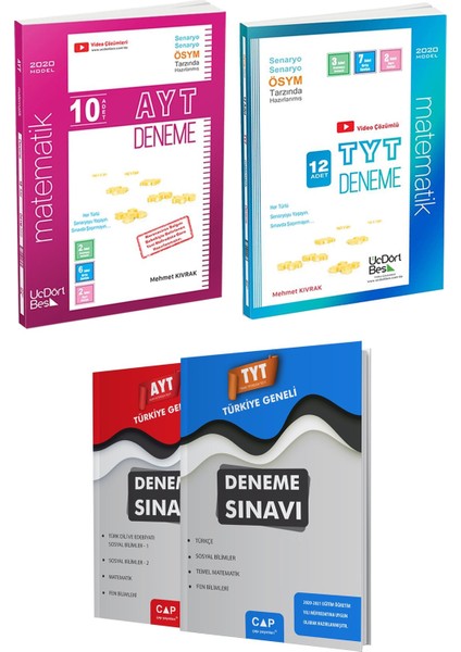 AYT Matematik 8 li + TYT Matematik 10 lu Deneme Seti