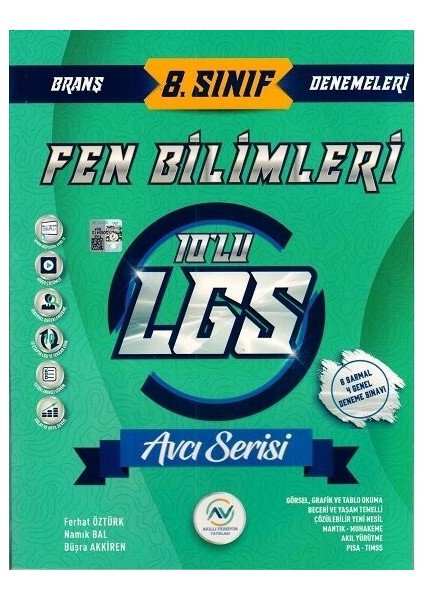 Av Akıllı Versiyon Yayınları 8. Sınıf LGS Fen Bilimleri 10 lu Deneme - Ferhat Öztürk