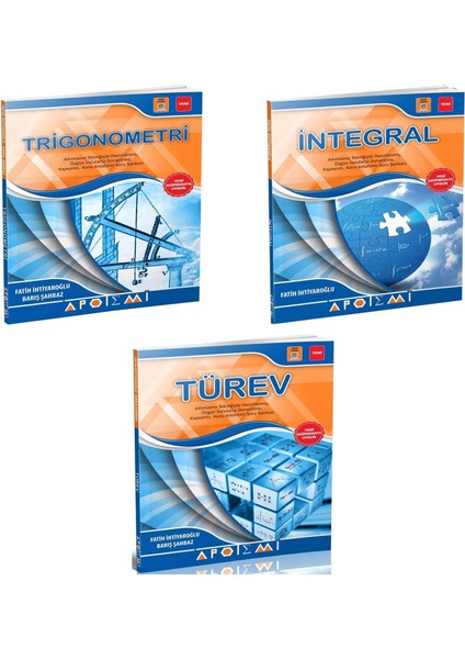 YKS AYT Türev + Integral + Trigonometri 3'Lü Set Yeni 2020