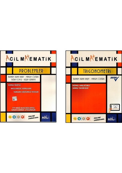 Matematik Problemler + Trigonometri 2'li Set Yeni 2020