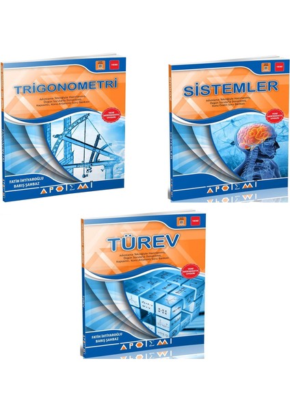 Trigonometri + Sistemler + Türev 3'Lü Set