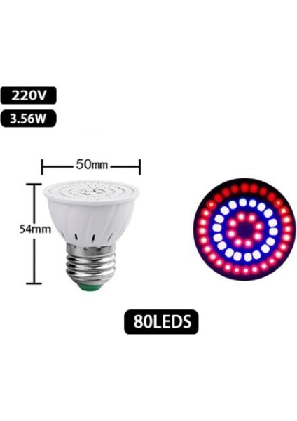 Bitki Yetiştirme Lambası 80LED Full Spektrum Hızlı Büyüme fiyatları